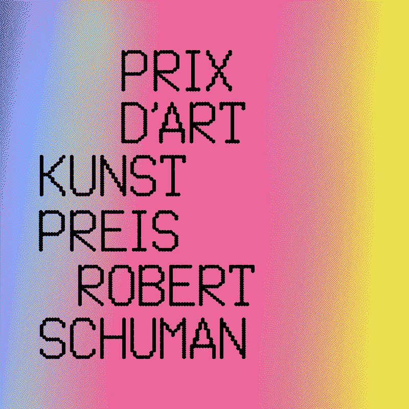 image dégradé de couleur avec écrit en grand prix d'art kunstpreis robert schuman